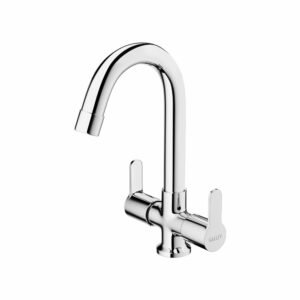 Center hall basin mixer